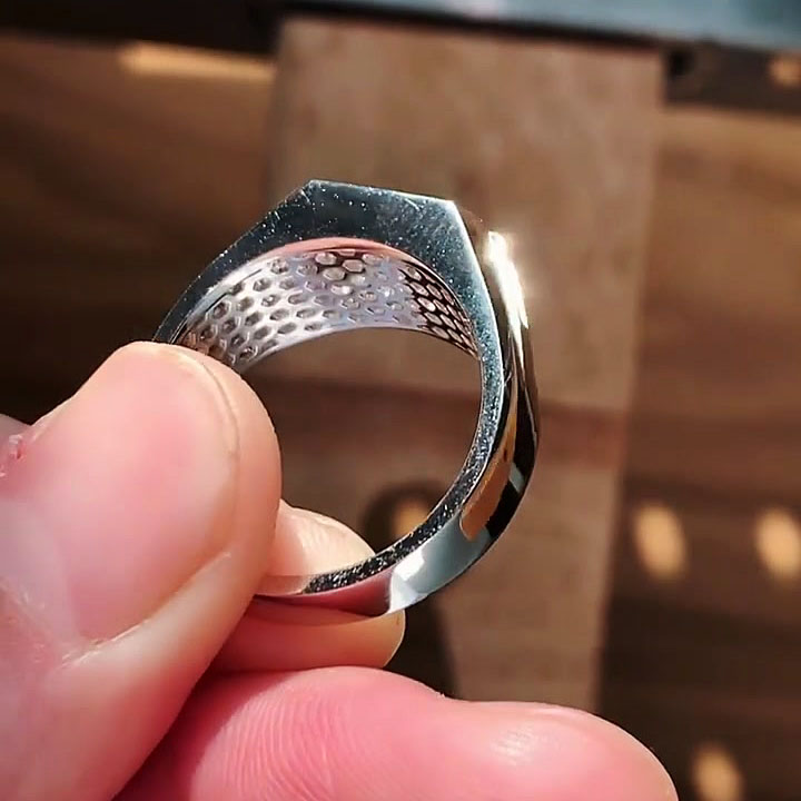 5.65ct Round Cut White Sapphire Men's Eternity Ring