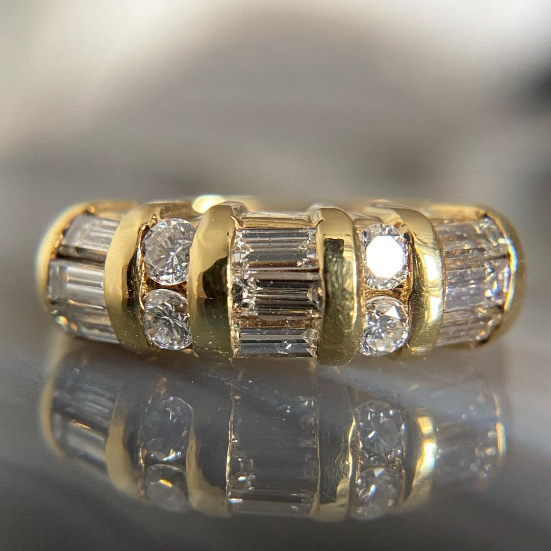 4.25ct Baguette Cut White Sapphire Eternity Ring