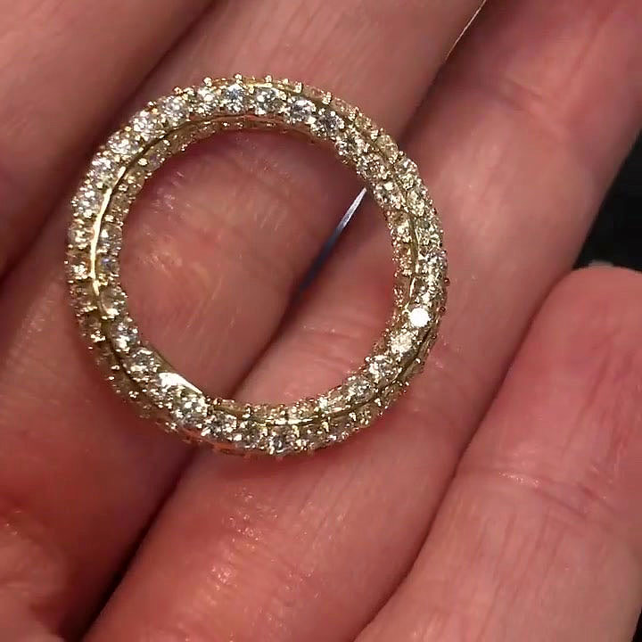 4ct Round Cut White Sapphire Eternity Ring