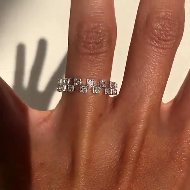 3ct Round Cut White Sapphire Eternity Ring