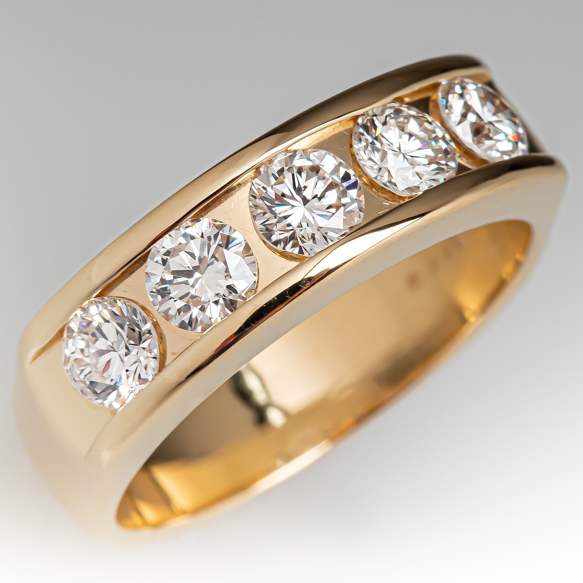 2.5ct Round Cut White Sapphire Half Eternity Ring