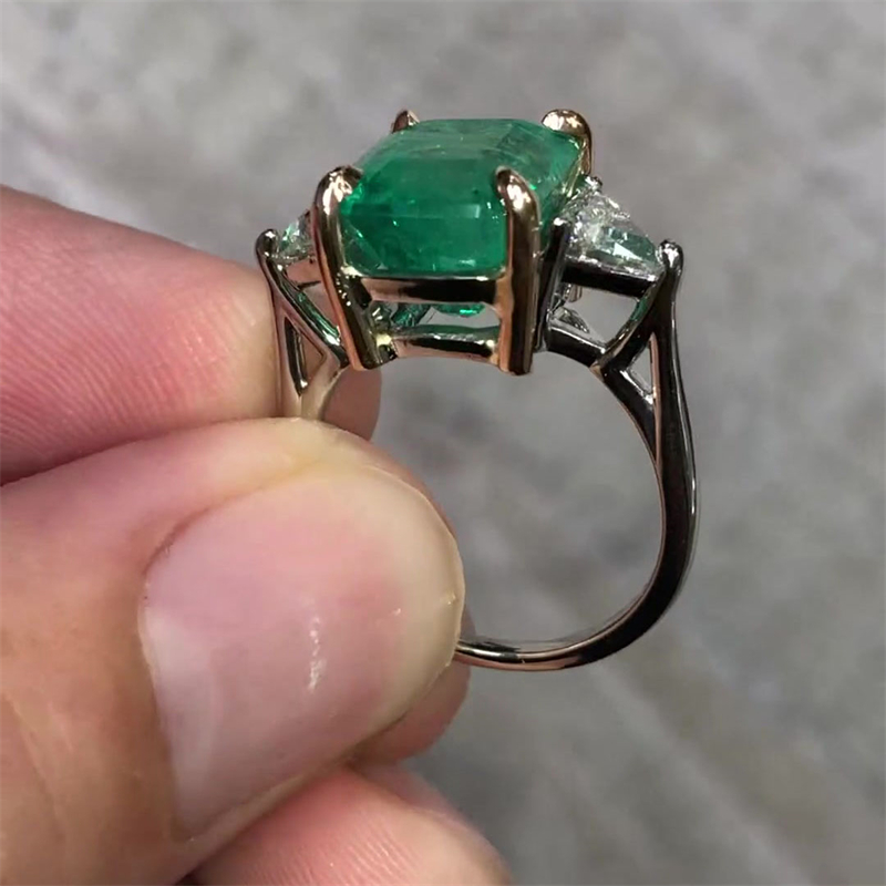 8ct Emerald Cut Engagement Ring