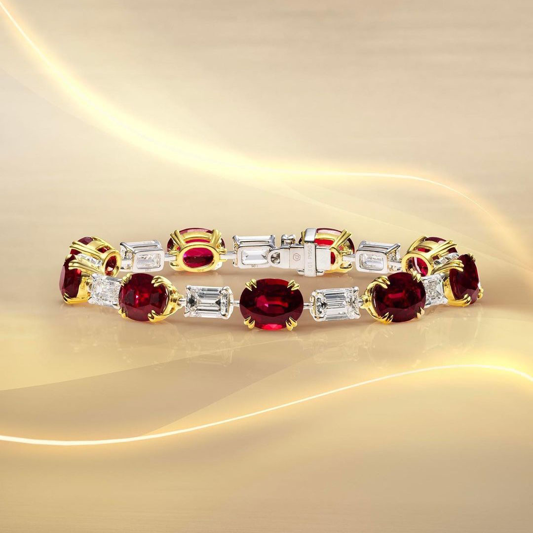 Oval Cut Ruby Sapphire Bracelet