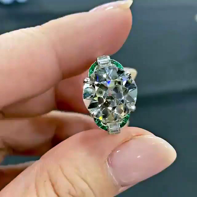 5ct Round Cut White Sapphire Engagement Ring