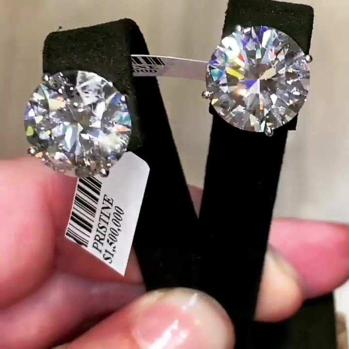 7ct Classic Round Cut White Sapphire Stud Earrings