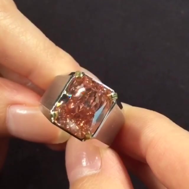 10ct Radiant Cut Pink Sapphire Men's Solitaire Ring