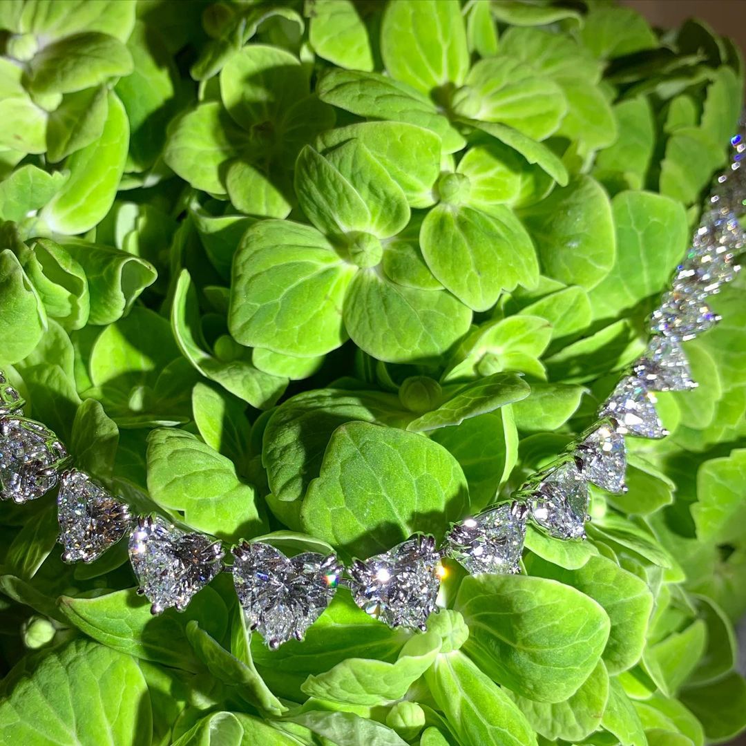 Love Heart White Sapphire Necklace Choker