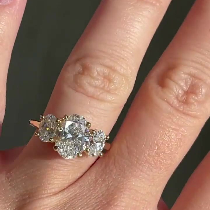 2.5ct Oval Cut White Sapphire Wedding Ring