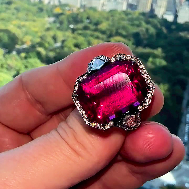 10ct Emerald Cut Amethyst Sapphire Engagement Ring