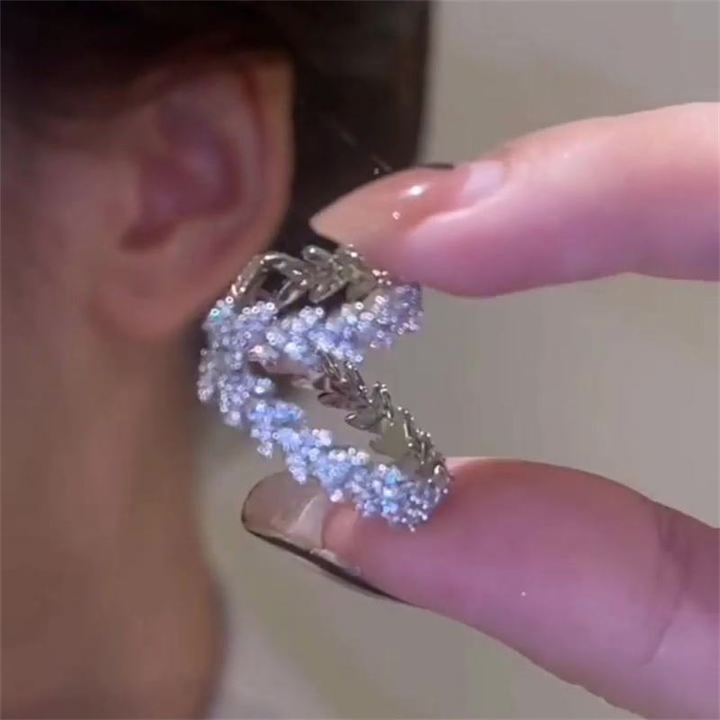 Handmade Fashion Double Layer Round Cut Straw Earrings