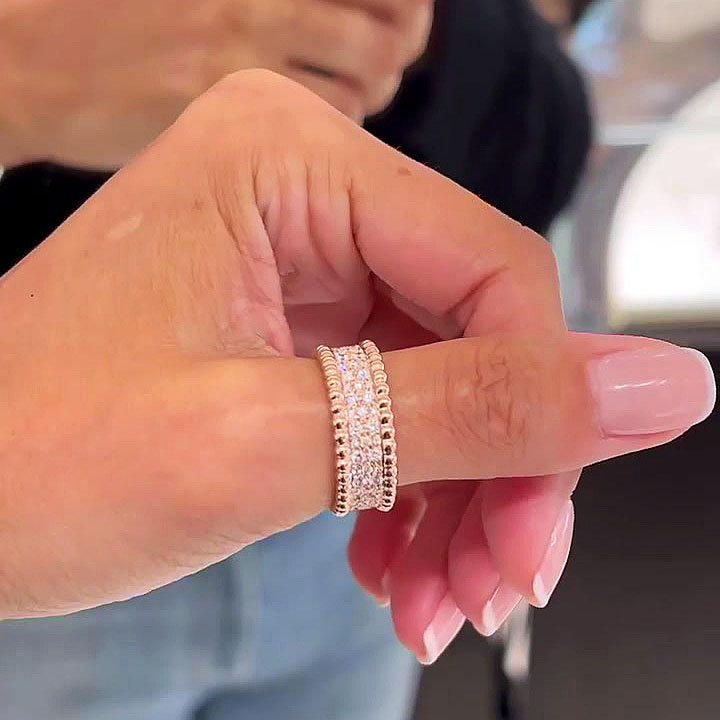 4.2ct Round Cut White Sapphire Eternity Ring