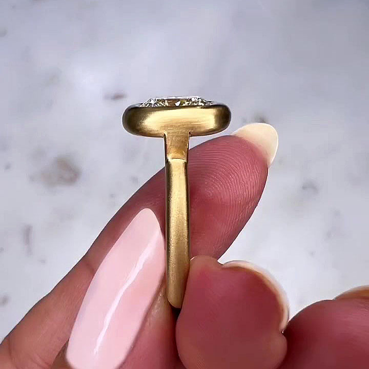 3ct Cushion Cut White Sapphire Engagement Ring