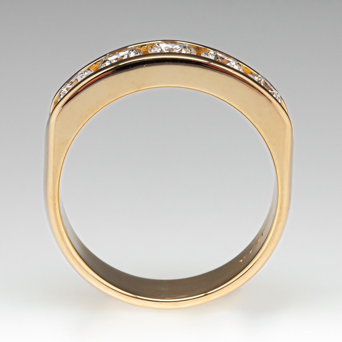 2.5ct Round Cut White Sapphire Half Eternity Ring