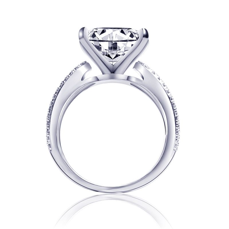 5ct Princess Cut White Sapphire Engagement Ring