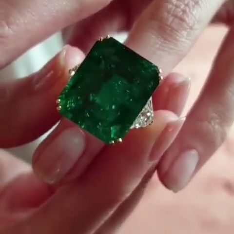 10ct Three-stone Emerald Sapphire Engagement Ring