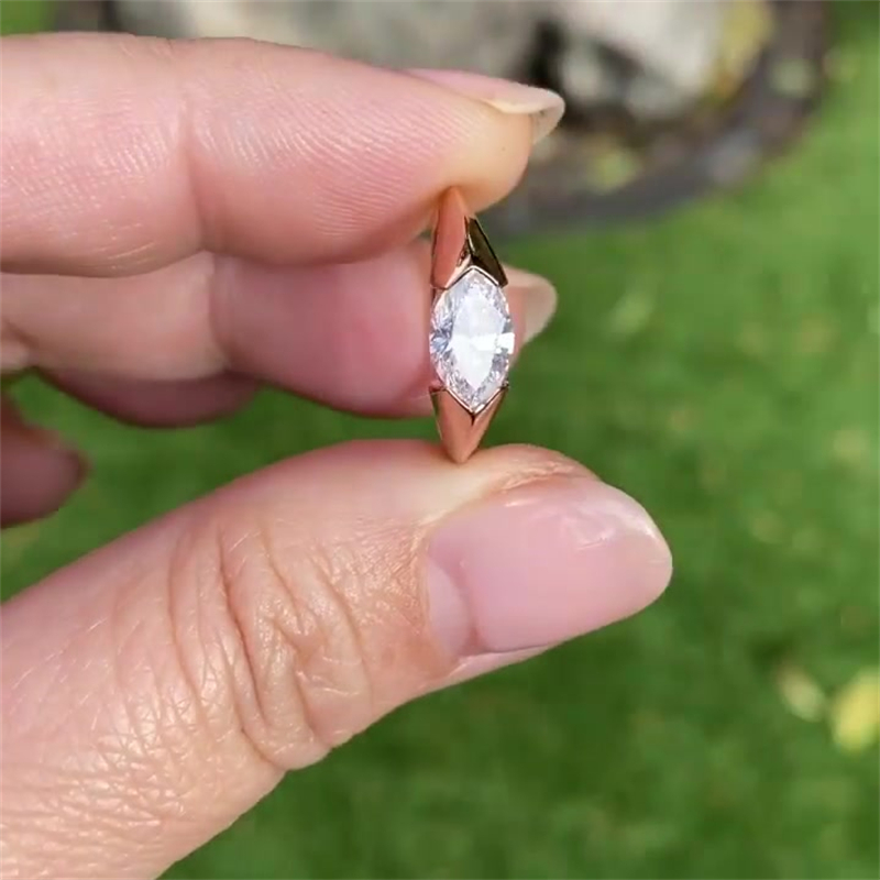 2ct Marquise Cut White Sapphire Wedding Ring