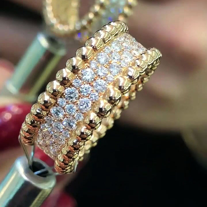 3.25ct Triple-row Eternity Round Cut Lab-created White Sapphire Ring