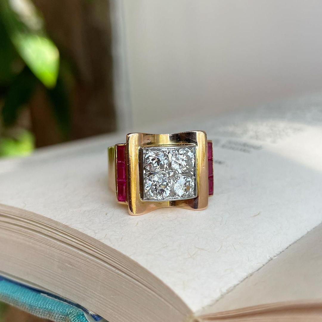 4ct Round Cut White Sapphire Engagement Ring