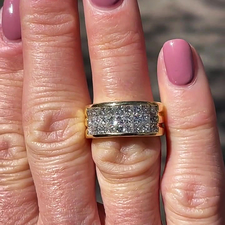 4.75ct Princess Cut White Sapphire Eternity Ring