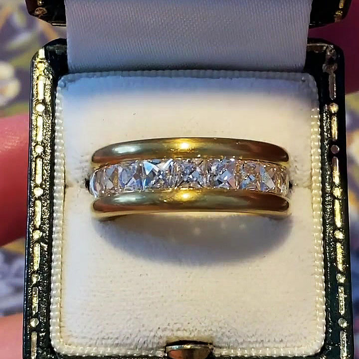 7.25ct French Cut White Sapphire Eternity Ring