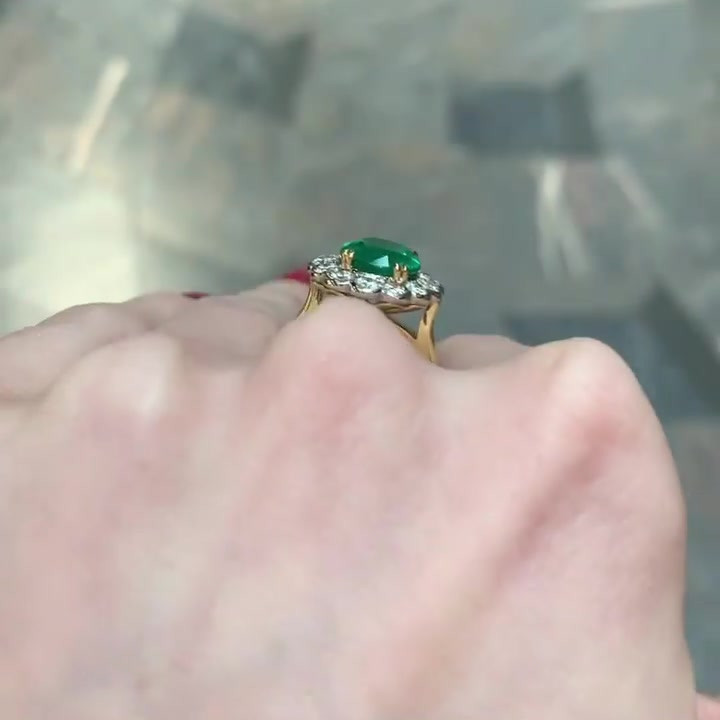 7ct Round Cut Emerald Green Stone Sapphire Wedding Ring