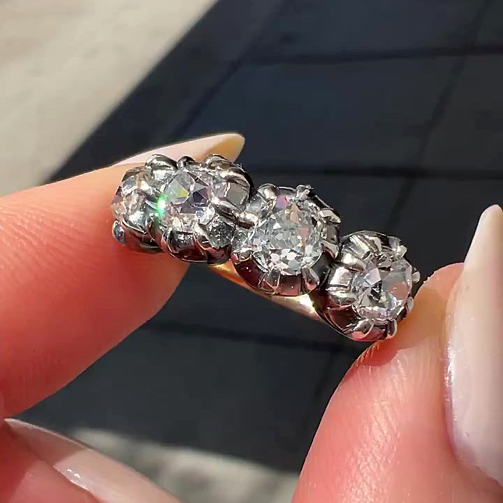 4.75ct Round Cut White Sapphire Eternity Ring