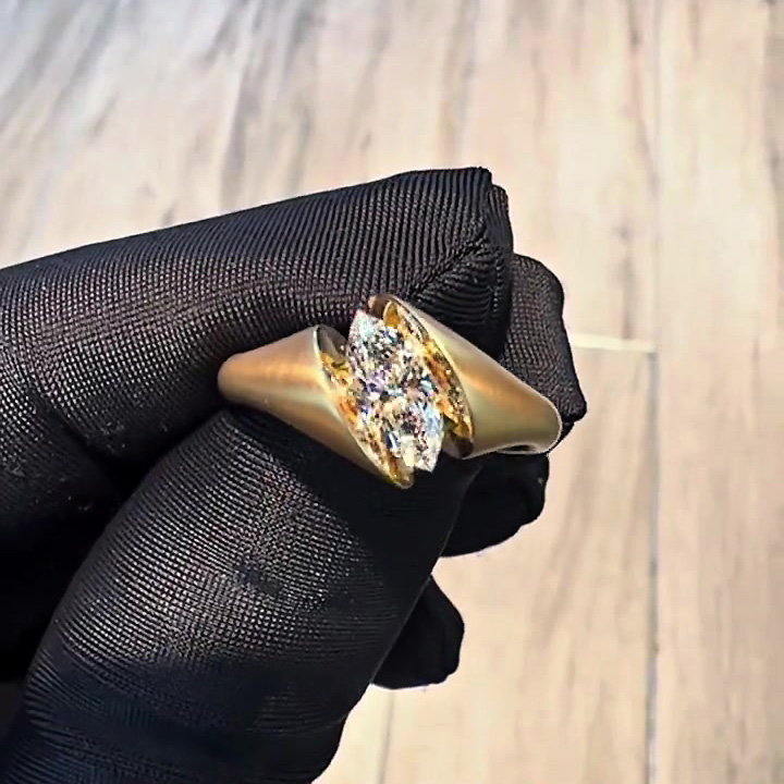 3ct Marquise Cut White Sapphire Engagement Ring