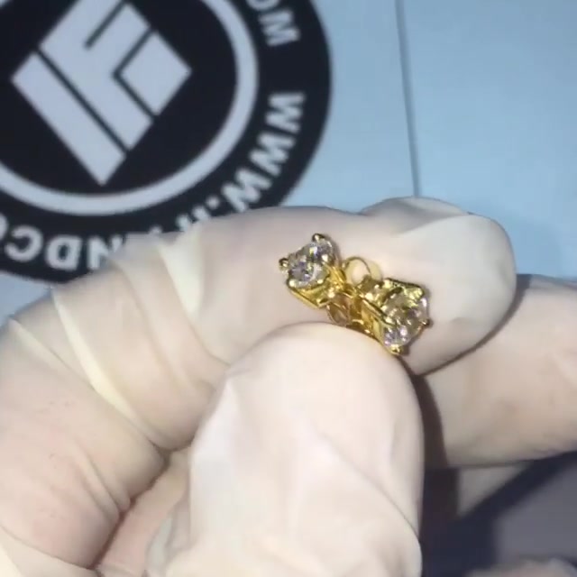 Round Cut White Sapphire Stud Earrings