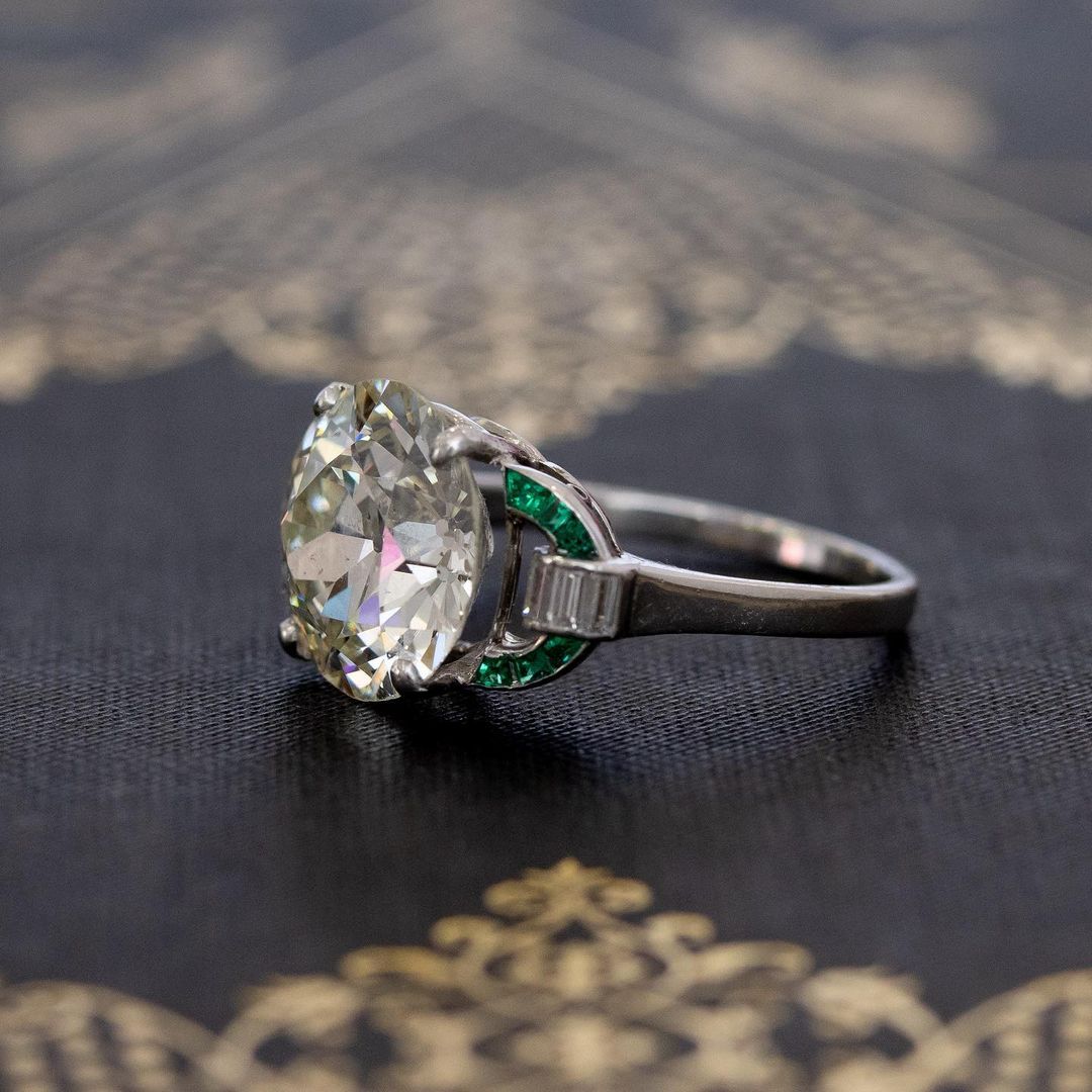 5ct Round Cut White Sapphire Engagement Ring