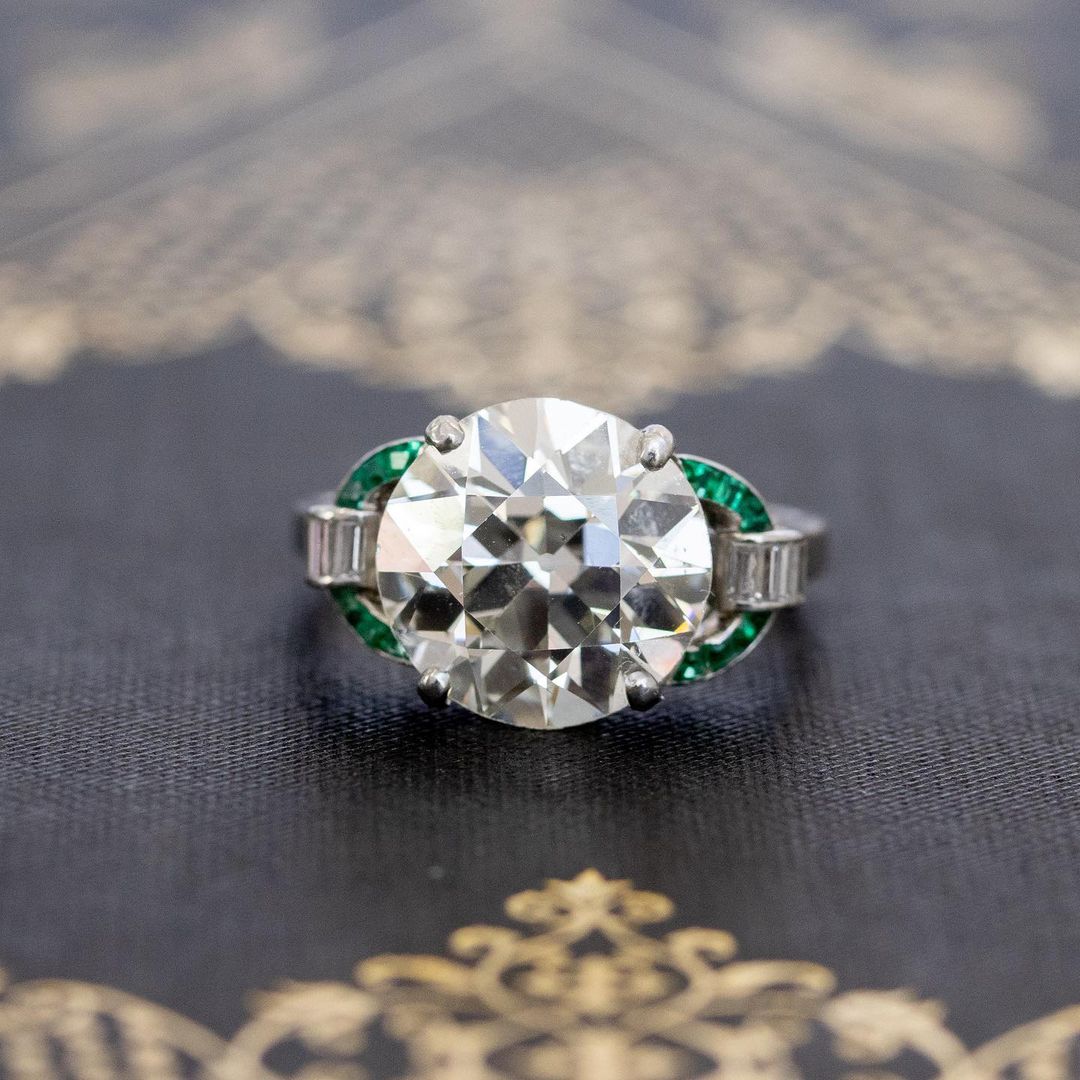 5ct Round Cut White Sapphire Engagement Ring