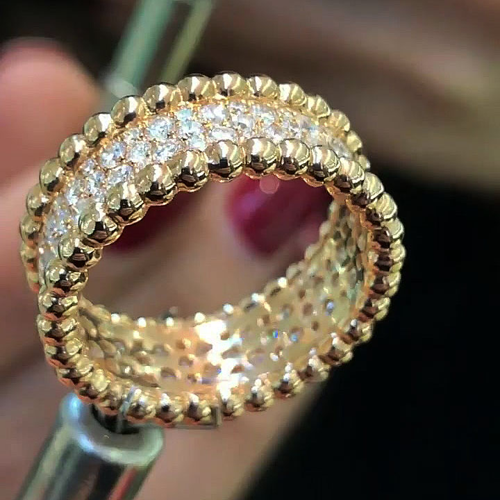 3.25ct Triple-row Eternity Round Cut Lab-created White Sapphire Ring