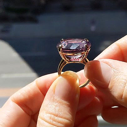 6ct Oval Cut Amethyst Sapphire Engagement Ring