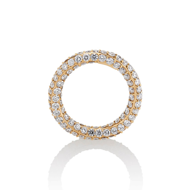 4ct Round Cut White Sapphire Eternity Ring