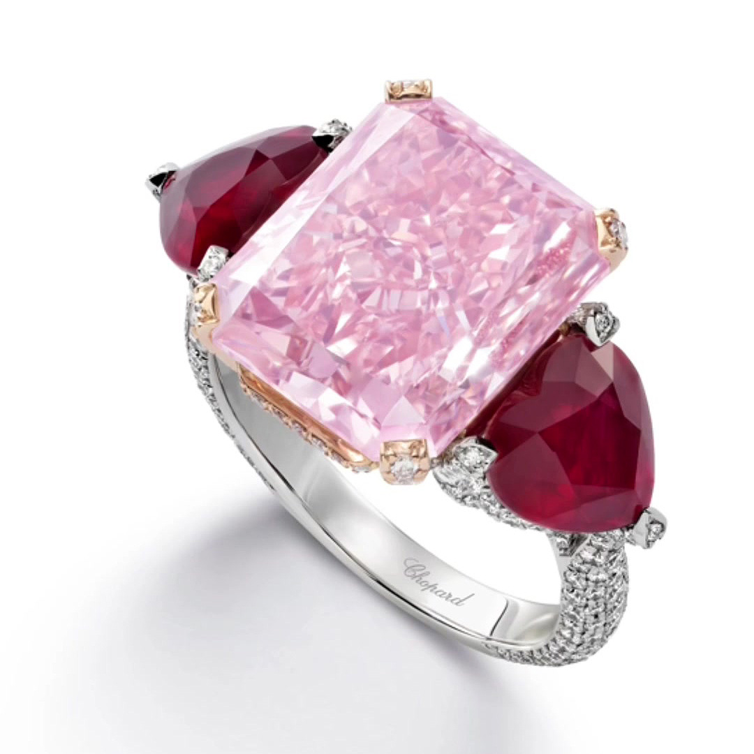 5ct Radiant Cut Champagne Sapphire Engagement Ring