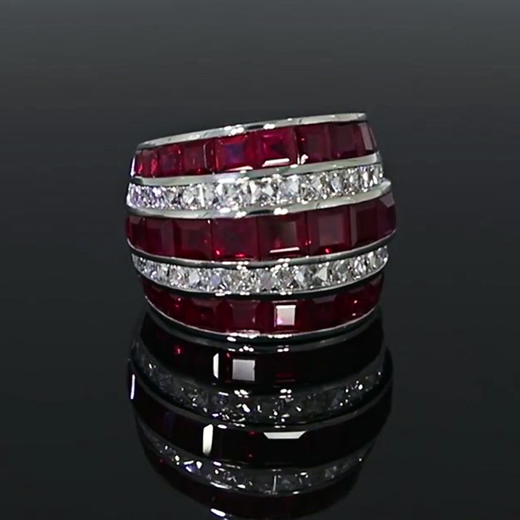 17.82ct Manhattan Large Ruby&Diamond Ring