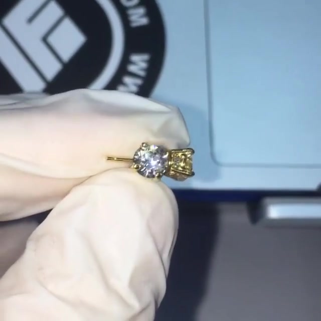 Round Cut White Sapphire Stud Earrings