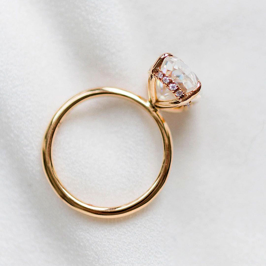 3ct Oval Cut White Sapphire Engagement Ring