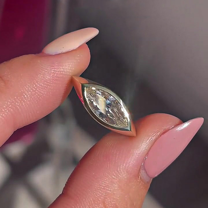 2ct Marquise Cut White Sapphire Engagement Ring