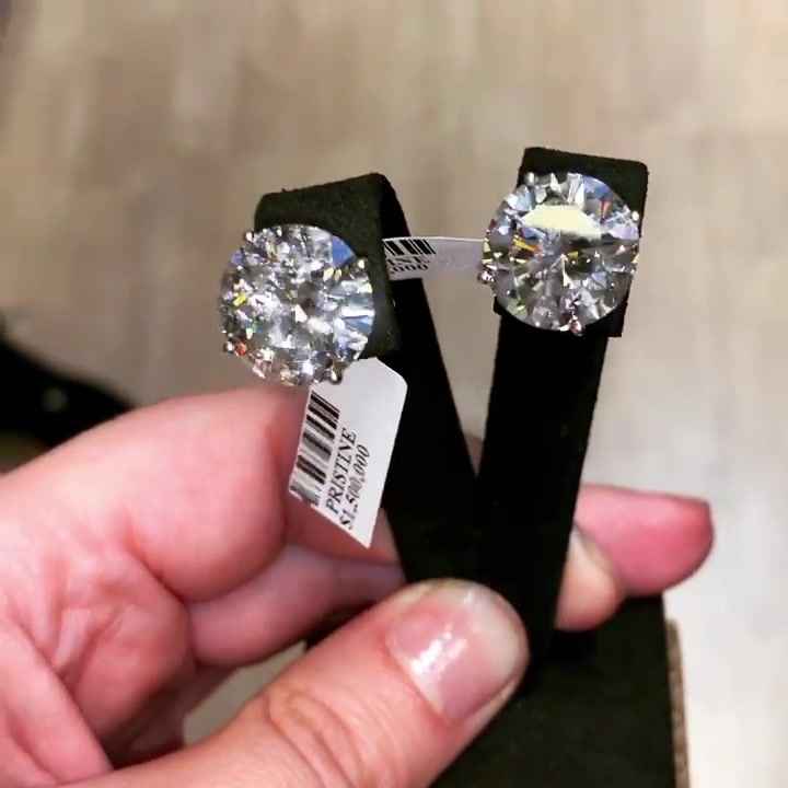 7ct Classic Round Cut White Sapphire Stud Earrings