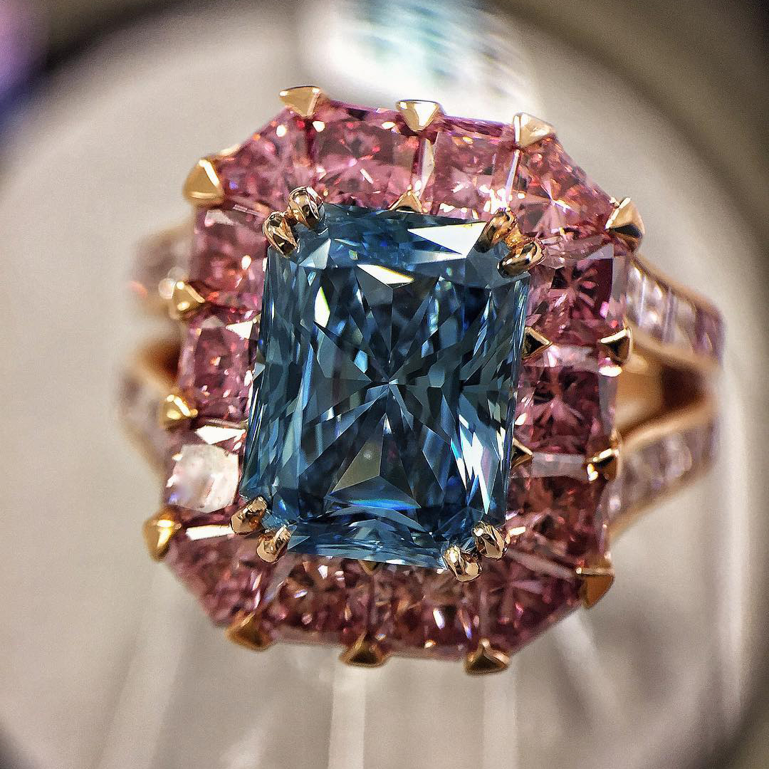 6ct Emerald Cut Aquamarine Sapphire Engagement Ring