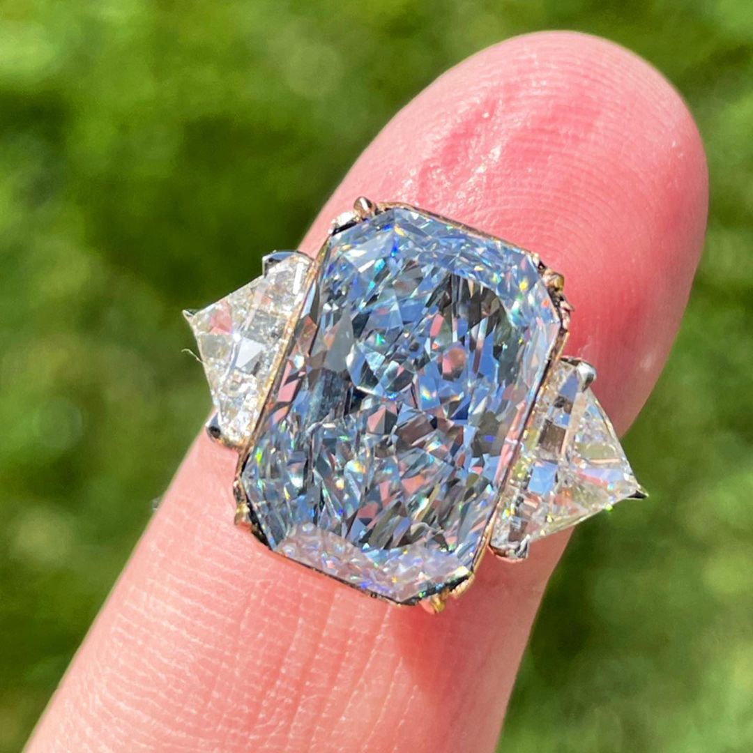 7ct Radiant Cut White Sapphire Engagement Ring