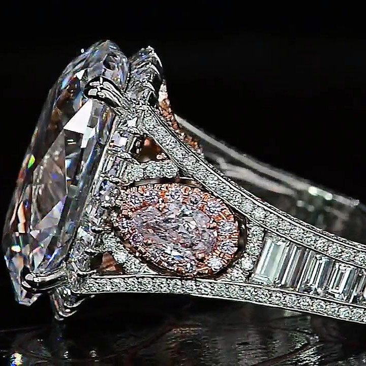 10ct Oval Cut White Sapphire Engagement Ring