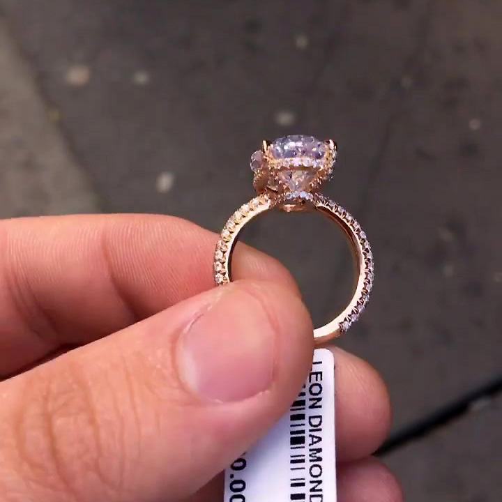 6ct Oval Cut White Sapphire Engagement Ring