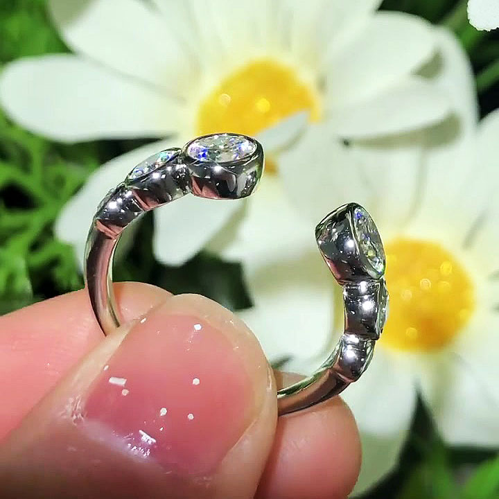 3ct Round Cut White Sapphire Eternity Ring