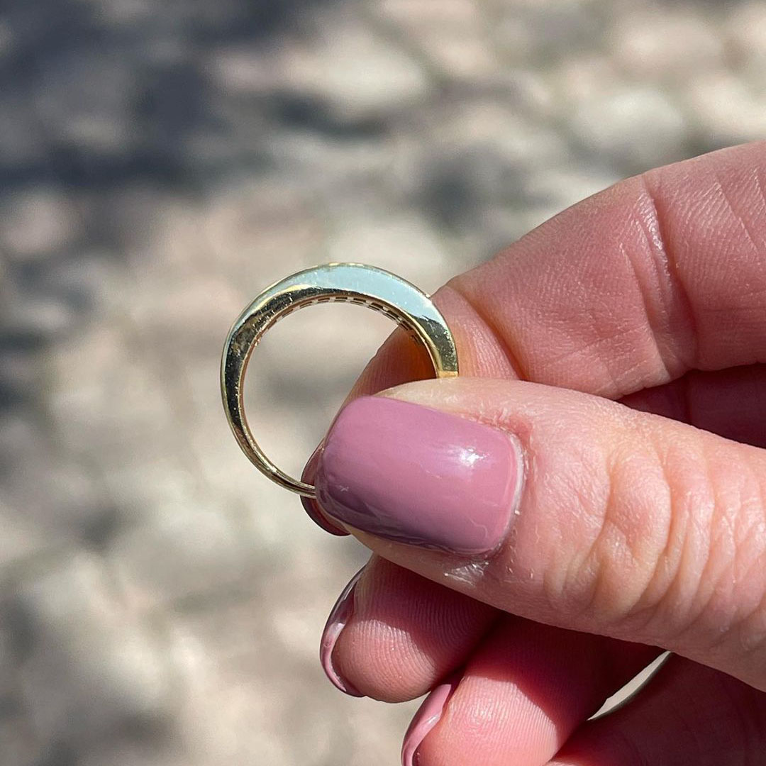 4.75ct Princess Cut White Sapphire Eternity Ring