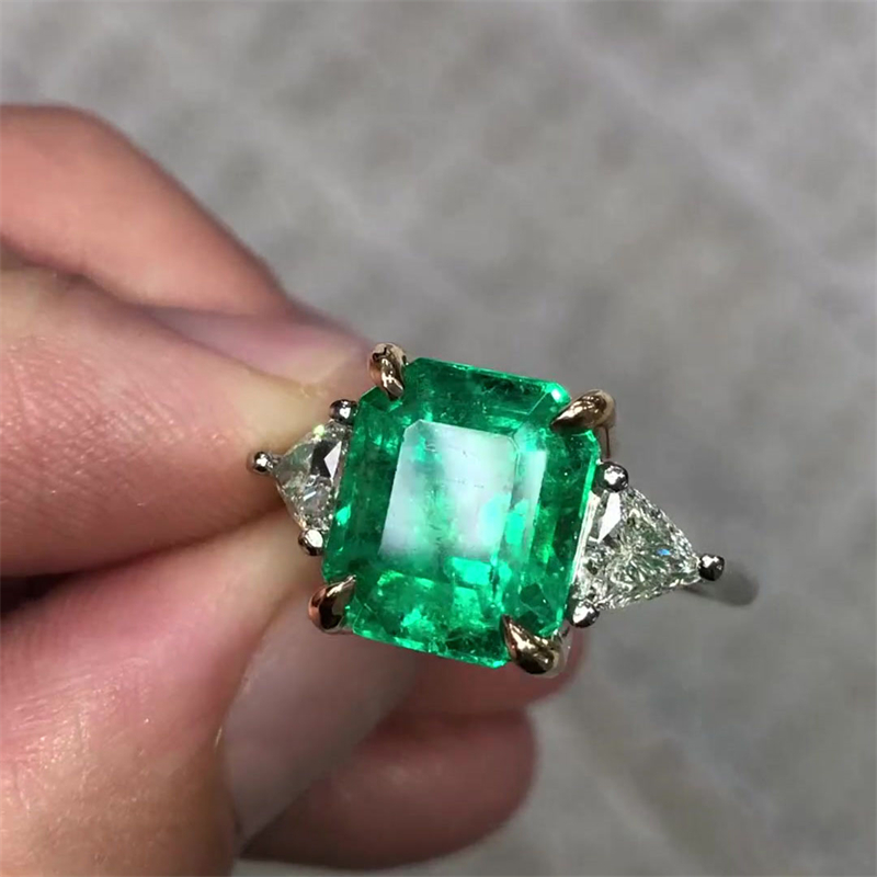 8ct Emerald Cut Engagement Ring