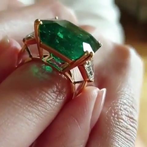 10ct Three-stone Emerald Sapphire Engagement Ring