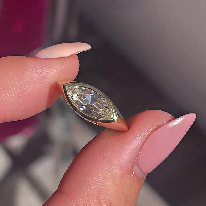 2ct Marquise Cut White Sapphire Engagement Ring