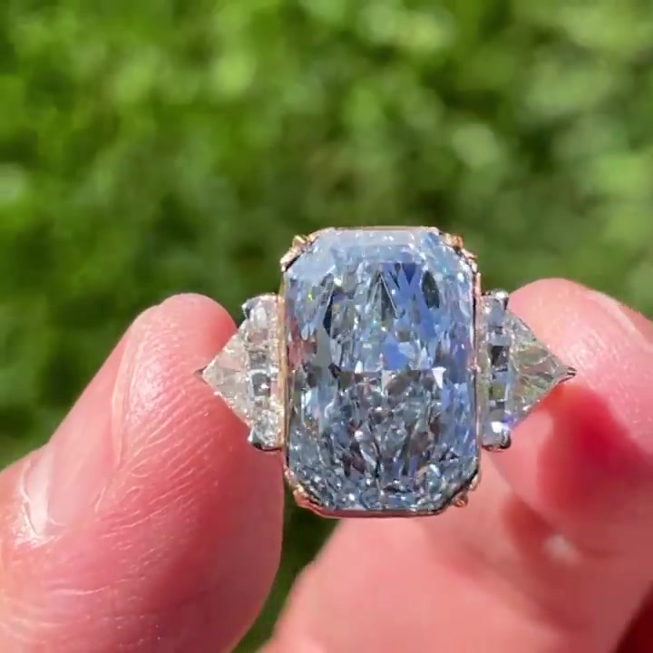 7ct Radiant Cut White Sapphire Engagement Ring