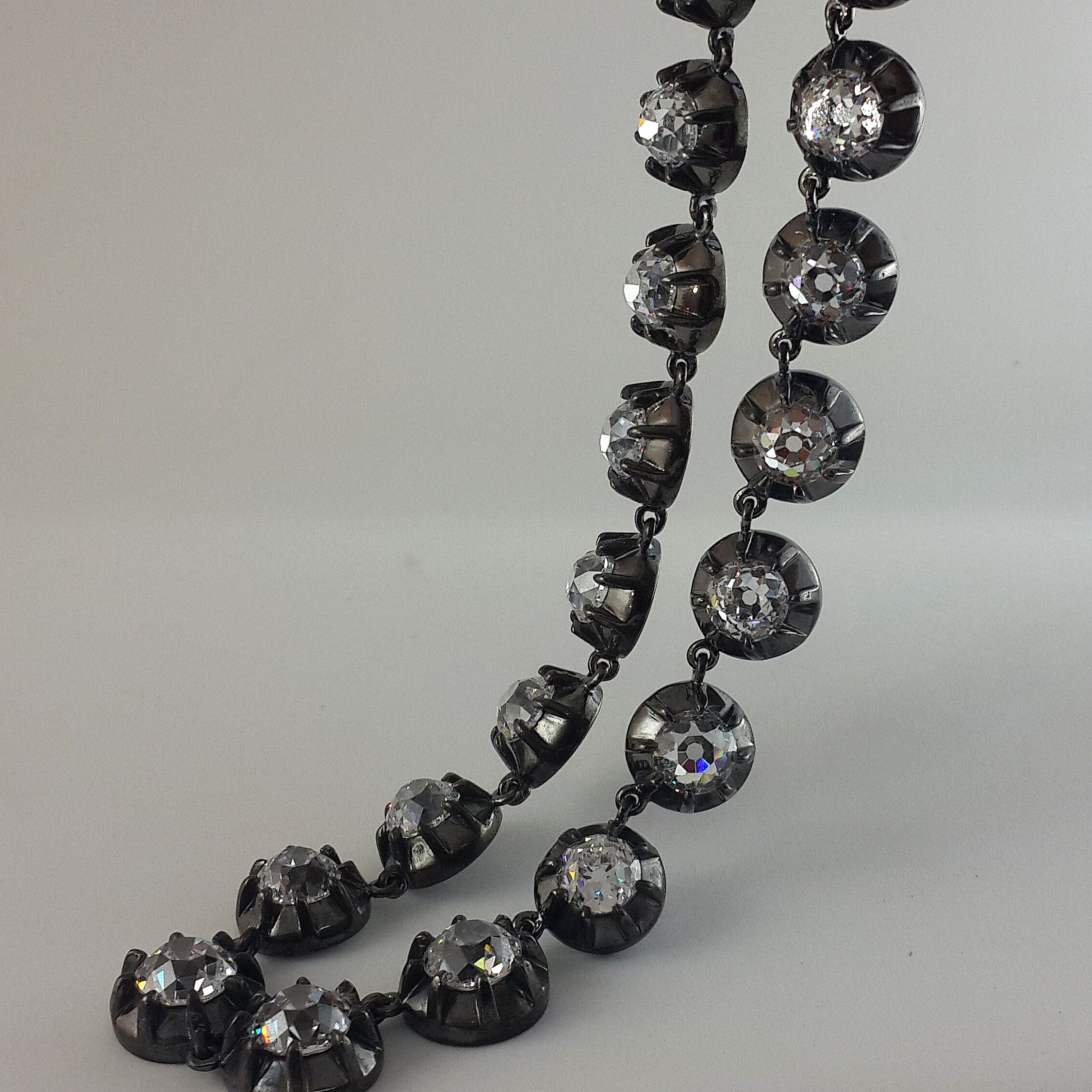 Round Cut White Sapphire Tennis Necklace